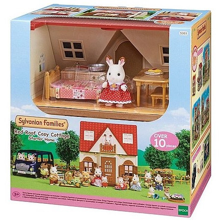 Sylvanian Families Červené zastrešený začiatočník domček sada - KP HRAČKA