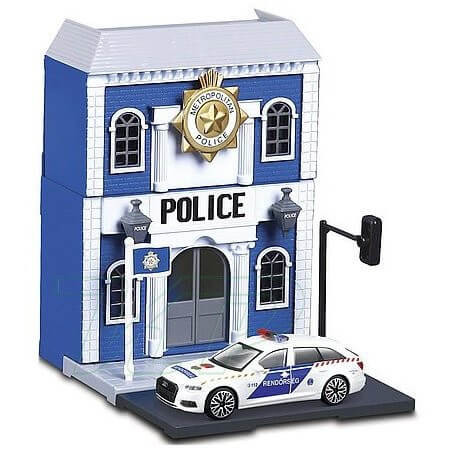 Bburago Audi A6 maďarské policajné auto a policajná stanica 1:43 - KP HRAČKA