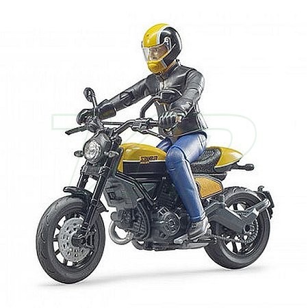 Bruder Bworld Ducati Scrambler Full Throttle s figúrkou motorkára - KP HRAČKA