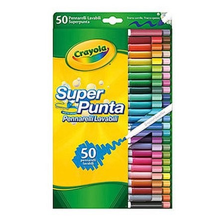 Crayola Umývateľné tenko hrubé fixky 50 ks - KP HRAČKA